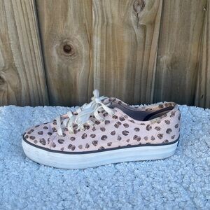 Keds Women's Triple Kick  Pink Leopard Sneakers